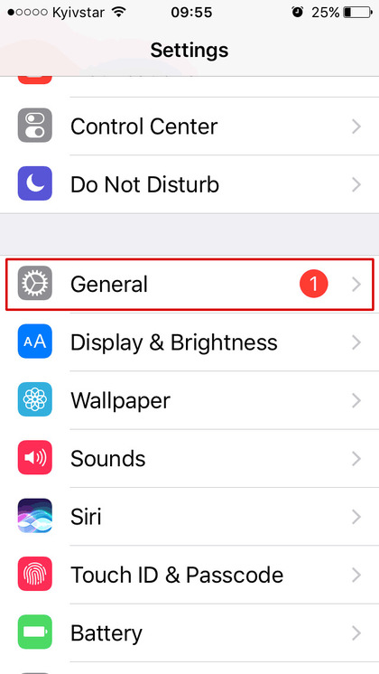 Step 1: Select General Settings