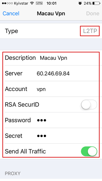 Step 4: Select Vpn Type